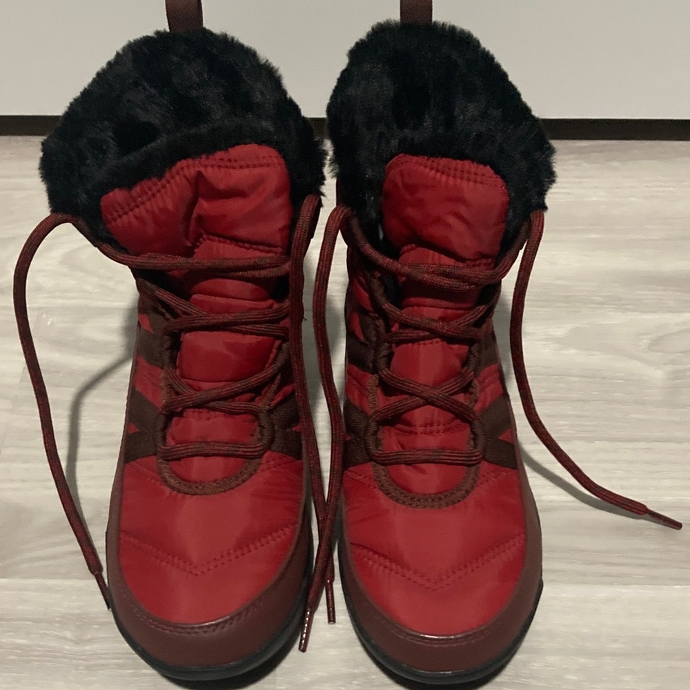Sorel Red and Black Winter Boots